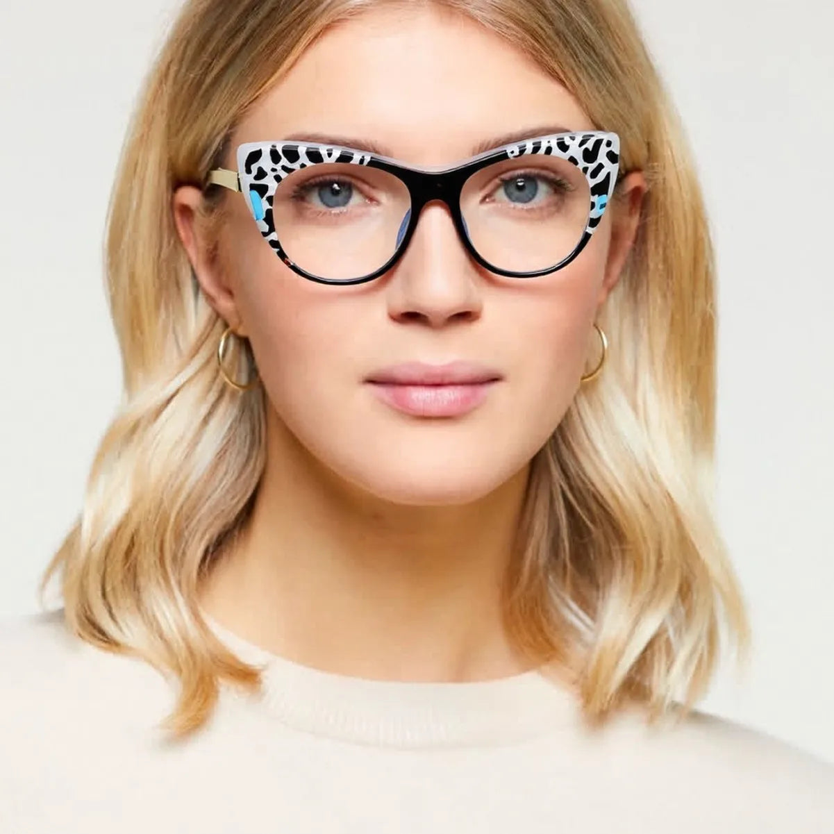 COMPUTER GLASSES / EXECUTIVE Women's Cat Eye Anti Blue Light Glasses Fashion Looking Younger Blue Ray Glasses for Daily Use
