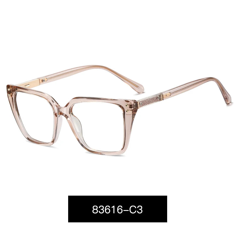 Reading Glasses Anti-Blue Light Women's Classic Square Thick Frame Optical Eyewear for Female