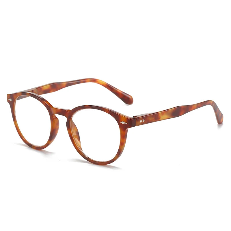 Reading Glasses Round Frame Glasses Women Corrective Eyeglasses Flexible.