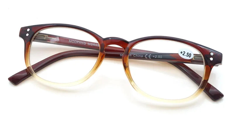 Reading Glasses Women High Quality Round Frame Eyewear Including Sun Magnifying Fashion Glasses