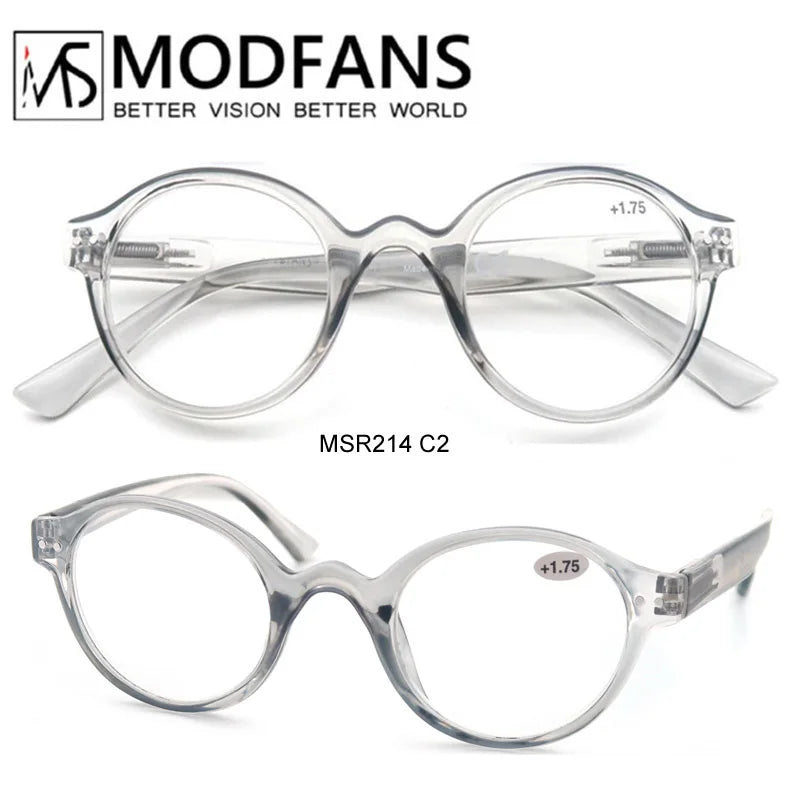 Reading Glasses for Men Women Classic Round Readers Eyeglasses High Qulity Spring Hinge Hyperopic Presbyopia +1.0 to +4.0