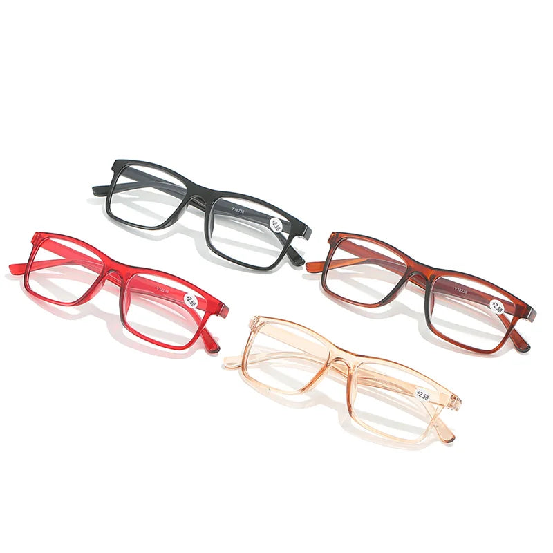 Reading Glasses 1pc TR Squared Frame Good Quality Presbyopia Fashion Male Female Unisex Corrective Eyeglasses