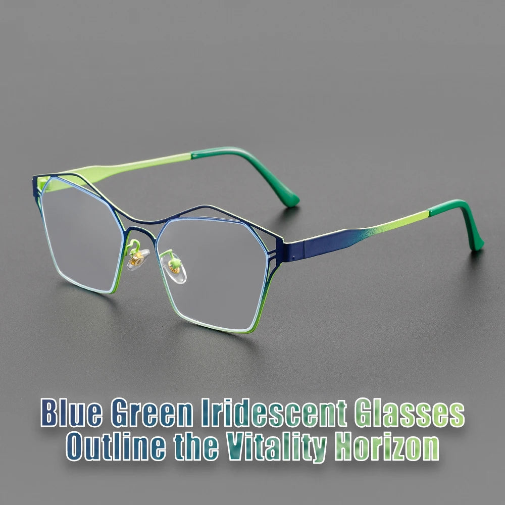 COMPUTER GLASSES / EXECUTIVE Fashion Anti Blue Light Blocking Eyewear Optical Frame Eye Transparent Green Color Cat Eye Fashion Women's Trendy Glasses