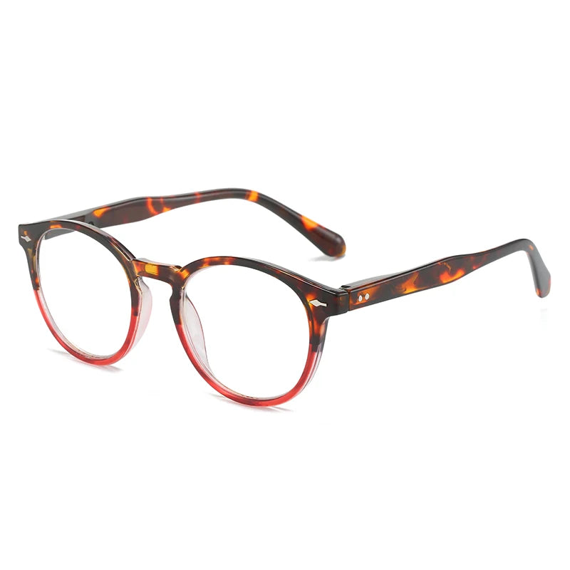 Reading Glasses Round Frame Glasses Women Corrective Eyeglasses Flexible.