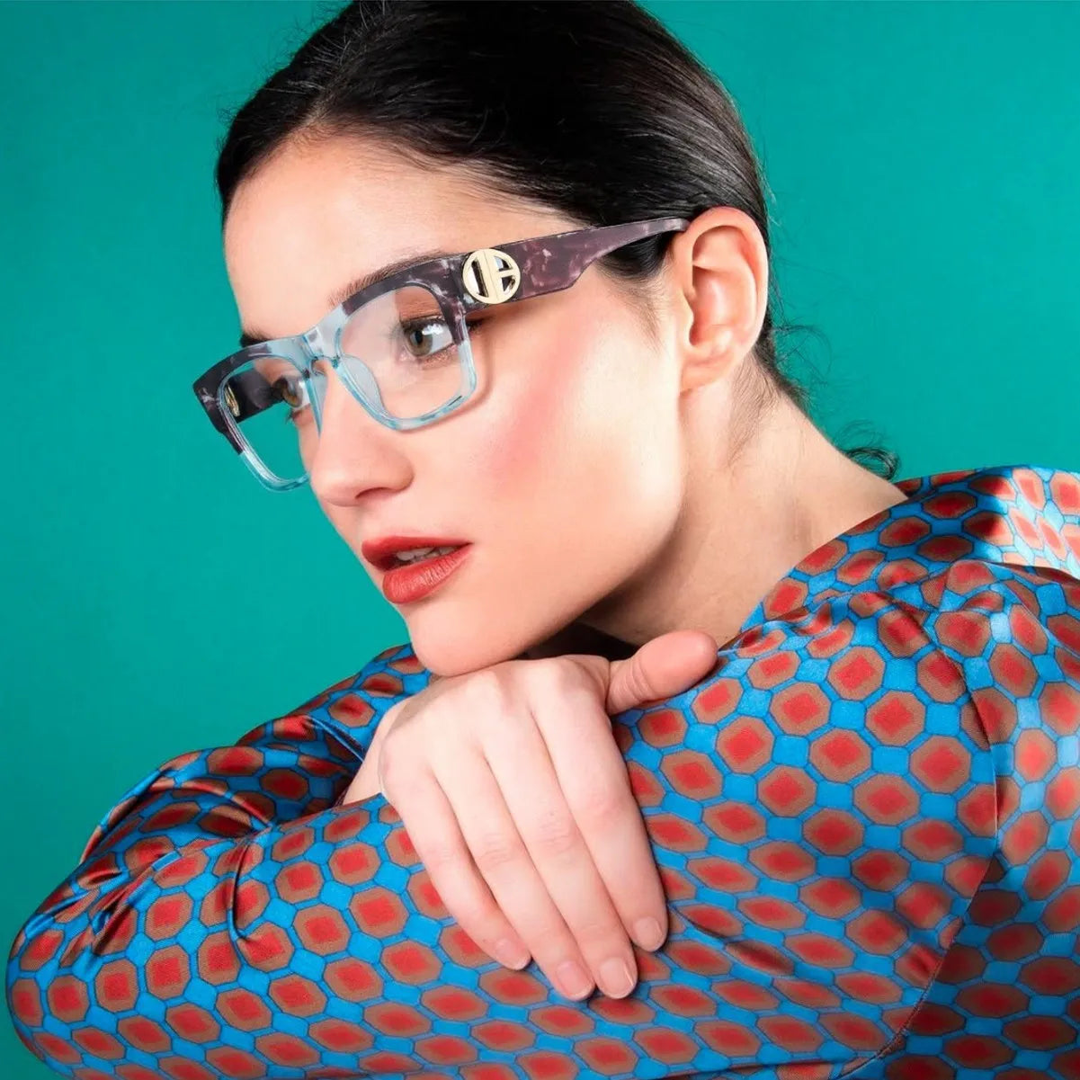 COMPUTER GLASSES / EXECUTIVE Oval Frame Anti Blue Light Blocking Glasses Plastic clear Vintage Women Men Retro Aesthetic Prescription Elegan