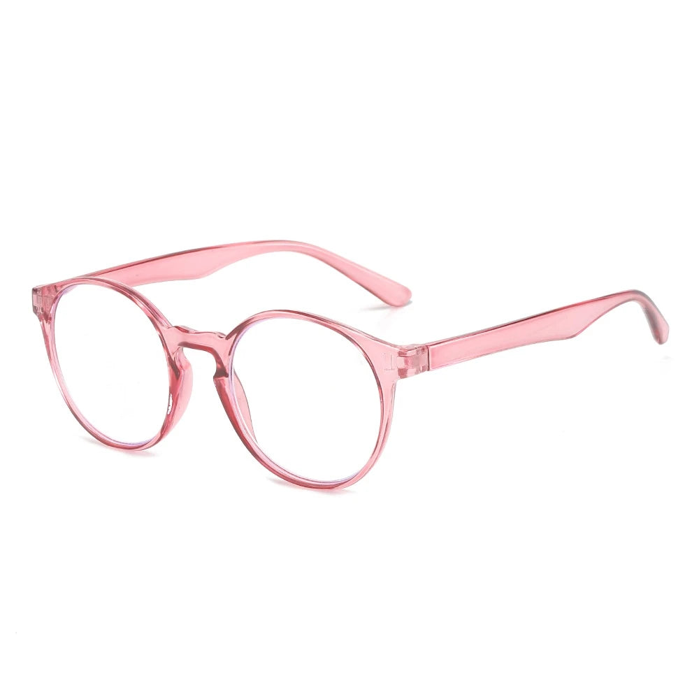 Reading Glasses Round Frame Presbyopia Corrective Eyeglasses Flexible