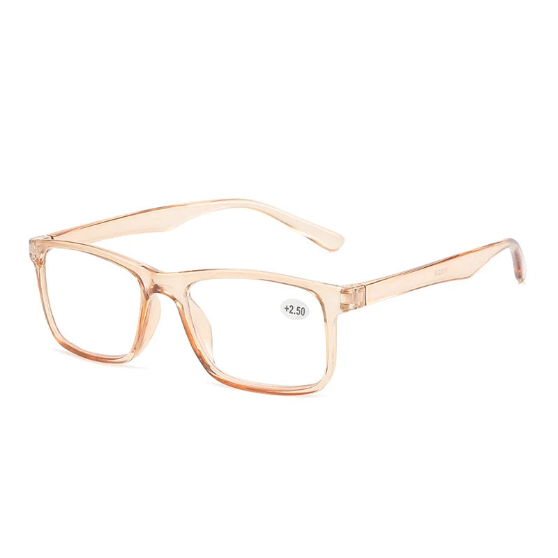 Reading Glasses 1pc TR Squared Frame Good Quality Presbyopia Fashion Male Female Unisex Corrective Eyeglasses