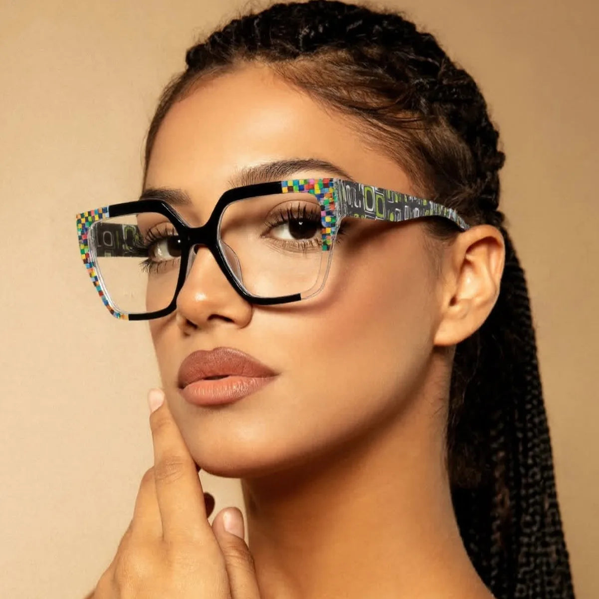 COMPUTER GLASSES / EXECUTIVE Multicolor Oversize Square Anti Blue Light Glasses New Trendy Women Men Blue Light Blocking Glasses