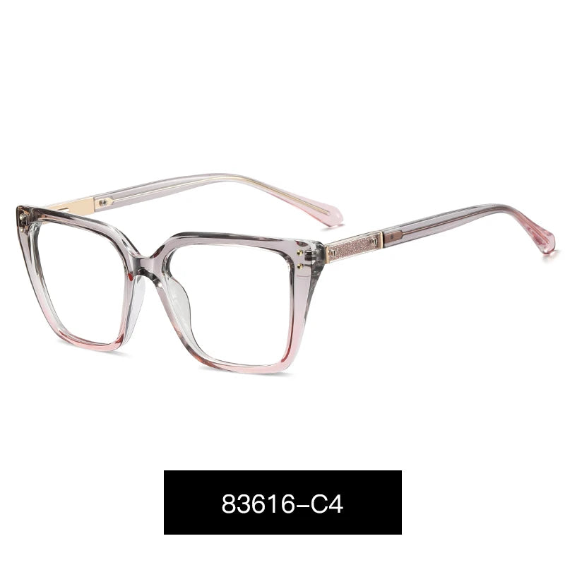 Reading Glasses Anti-Blue Light Women's Classic Square Thick Frame Optical Eyewear for Female