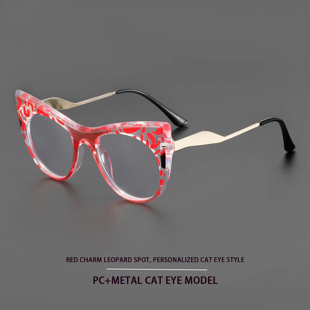 COMPUTER GLASSES / EXECUTIVE Women's Cat Eye Anti Blue Light Glasses Fashion Looking Younger Blue Ray Glasses for Daily Use