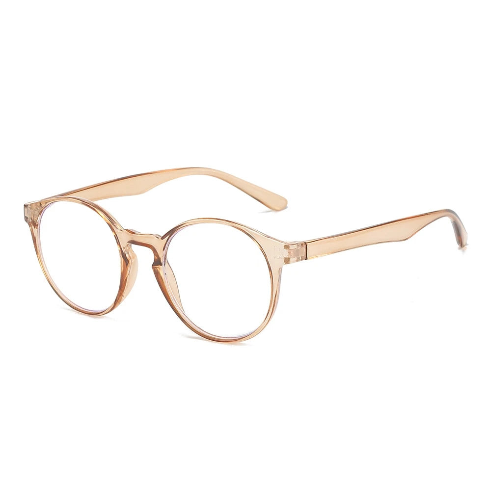 Reading Glasses Round Frame Presbyopia Corrective Eyeglasses Flexible