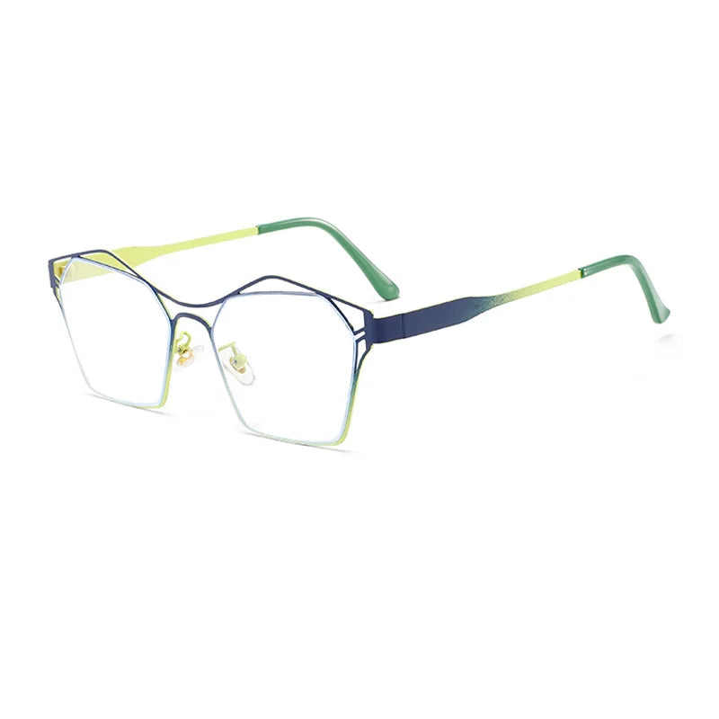 COMPUTER GLASSES / EXECUTIVE Fashion Anti Blue Light Blocking Eyewear Optical Frame Eye Transparent Green Color Cat Eye Fashion Women's Trendy Glasses