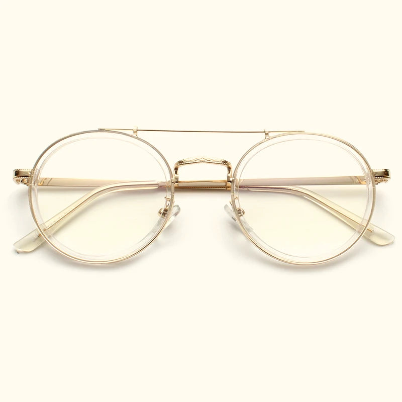 EYGLASSES FRAME EXECUTIVE Vintage Round Women Men Classic Optical Eyeglasses Clear Lens Retro Spectacles Pink Transparent Eyewear