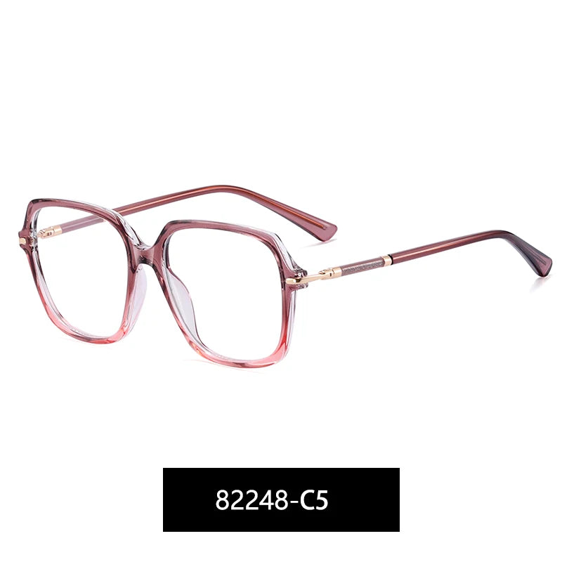 ANTI BLUE LIGHT Women's Luxury Designer Optical Frames Blue Light Blocking Prescription Glasses Rectangle Style Eyewear