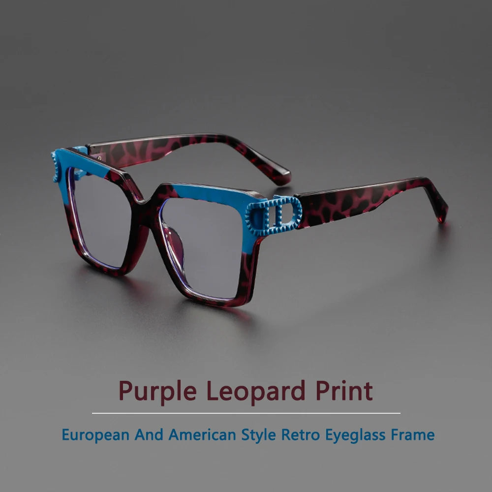 COMPUTER GLASSES / EXECUTIVE Square Optical Fashion Oversize Optical Eyeglass Frame Big Frame Eye Glasses Frames for Men With Lens Tr90 Blue light