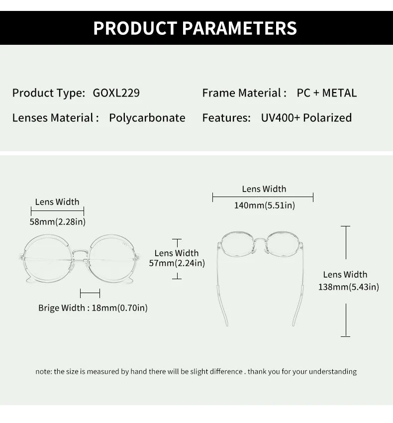2021 GCV Hot Sale Classic Men / Women Sunglasses Round Frame Glasses Fashion Punk Style New Metal Polarized