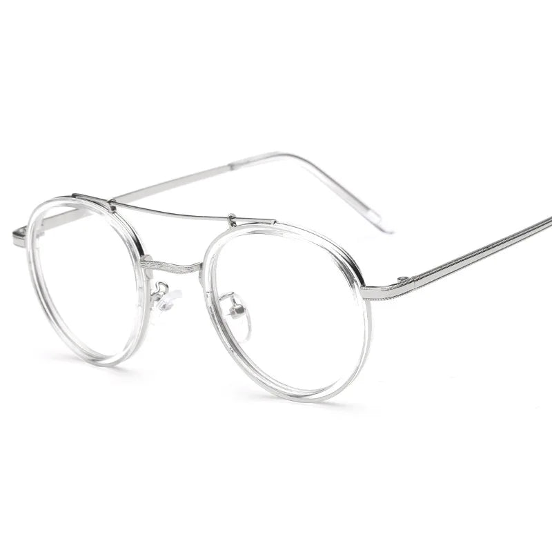 EYGLASSES FRAME EXECUTIVE Vintage Round Women Men Classic Optical Eyeglasses Clear Lens Retro Spectacles Pink Transparent Eyewear