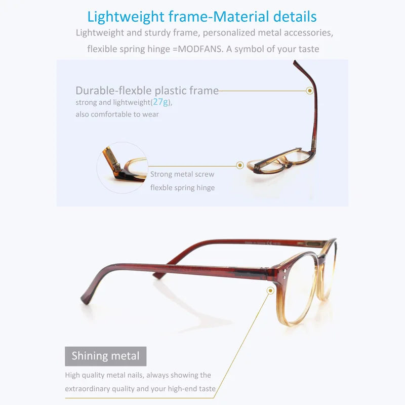 Reading Glasses Women High Quality Round Frame Eyewear Including Sun Magnifying Fashion Glasses
