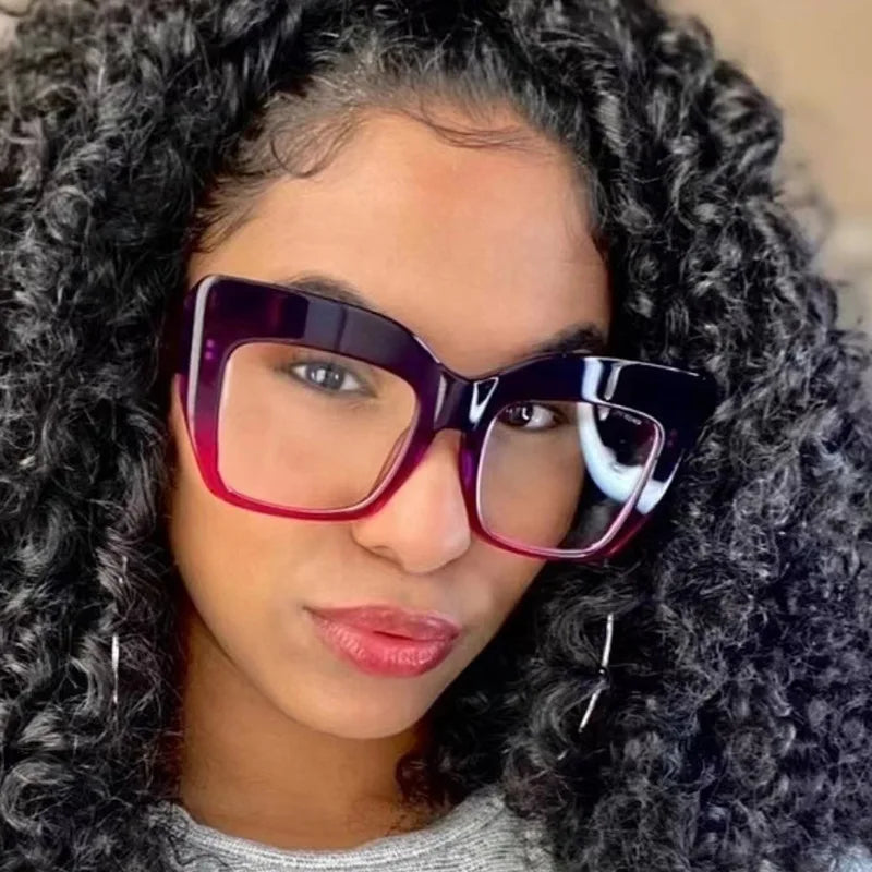 COMPUTER GLASSES / EXECUTIVE Eyeglasses New Fashion Best Selling Ladies Plastic Classic Leopard Frame Anti-blue Light Glasses