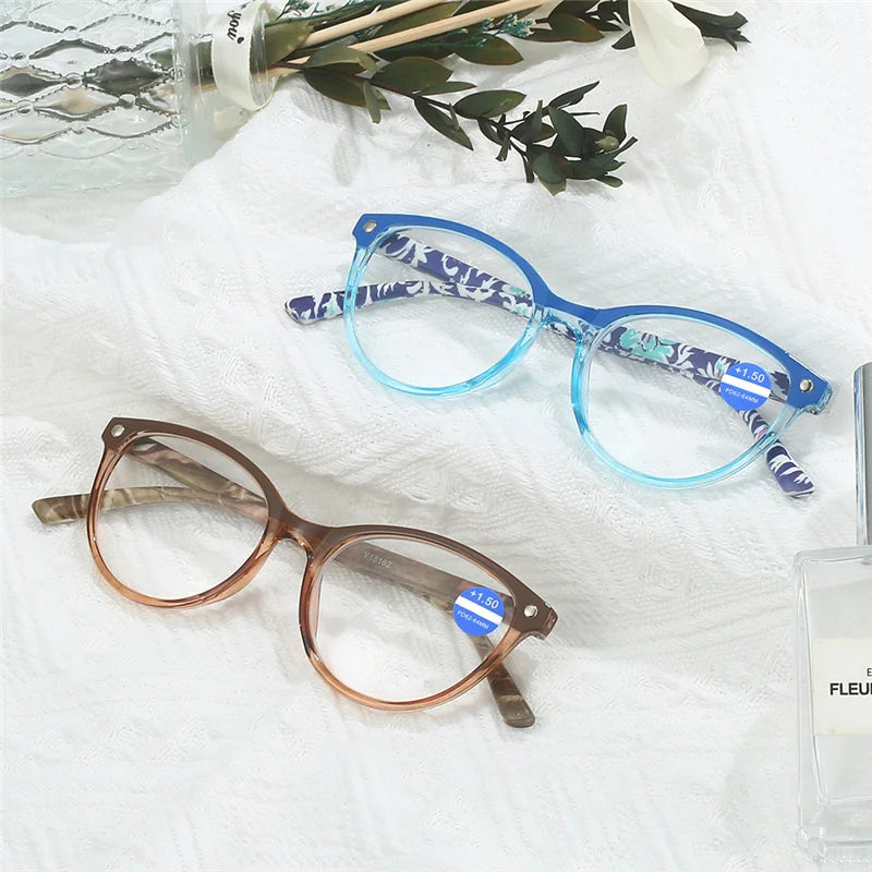 Reading Glasses Unisex Slim 1pc PC Squared Blue Light Blocking Presbyopia Corrective Eyeglasses for Men Women Brown