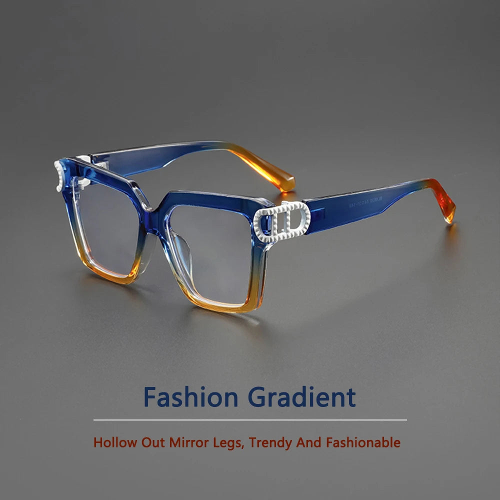 COMPUTER GLASSES / EXECUTIVE Square Optical Fashion Oversize Optical Eyeglass Frame Big Frame Eye Glasses Frames for Men With Lens Tr90 Blue light
