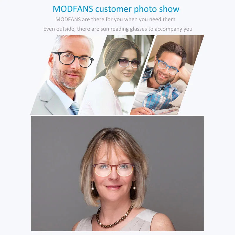Reading Glasses Women High Quality Round Frame Eyewear Including Sun Magnifying Fashion Glasses