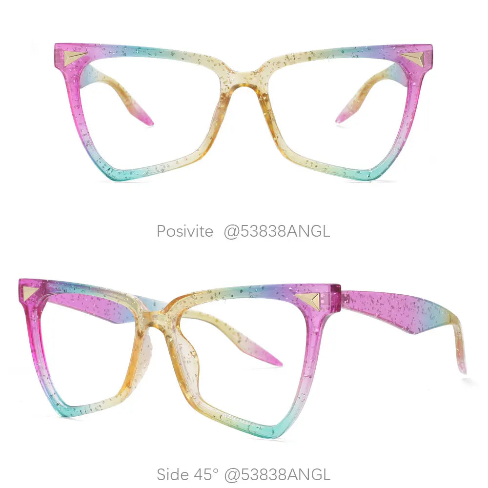 COMPUTER GLASSES / EXECUTIVE Women Rainbow Glasses Frames Anti Blue Light Fashion Computer Eyeglasses