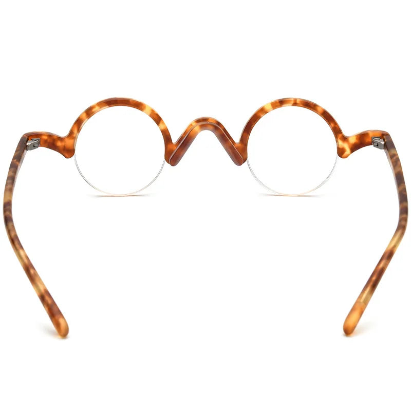 COMPUTER GLASSES / EXECUTIVE New Multi Color Round Frosted Acetate Eyewear Frame Men and Women Universal Exquisite Half-Rim Acetate Optical Frames