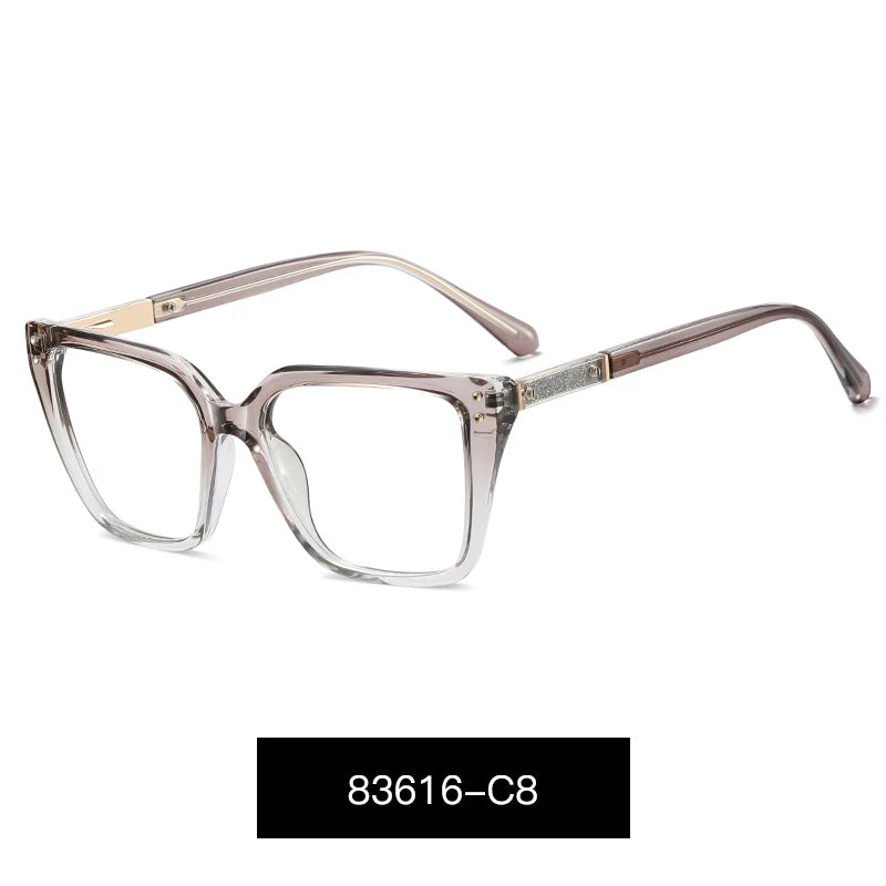 Reading Glasses Anti-Blue Light Women's Classic Square Thick Frame Optical Eyewear for Female