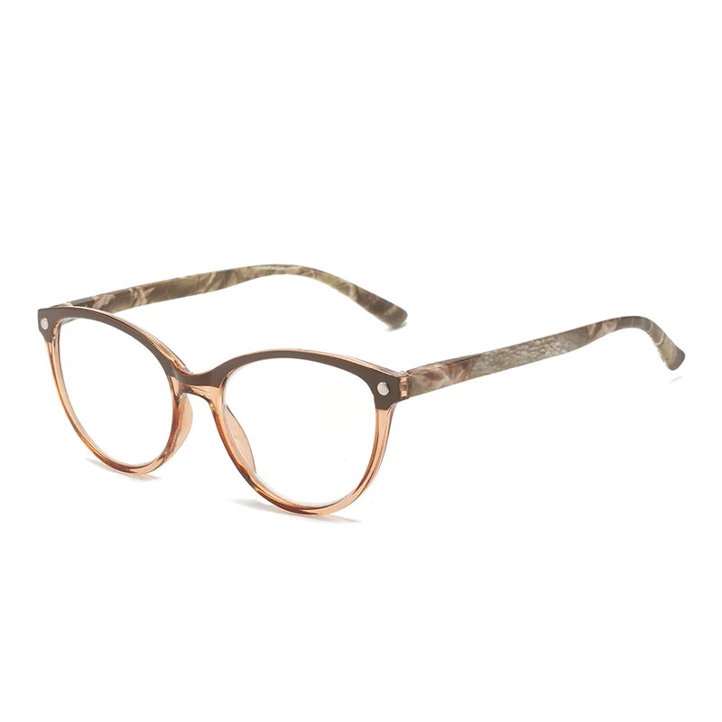 Reading Glasses Unisex Slim 1pc PC Squared Blue Light Blocking Presbyopia Corrective Eyeglasses for Men Women Brown
