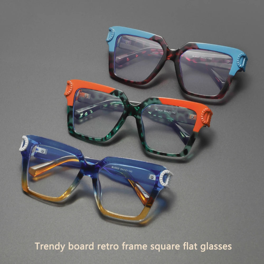 COMPUTER GLASSES / EXECUTIVE Square Optical Fashion Oversize Optical Eyeglass Frame Big Frame Eye Glasses Frames for Men With Lens Tr90 Blue light