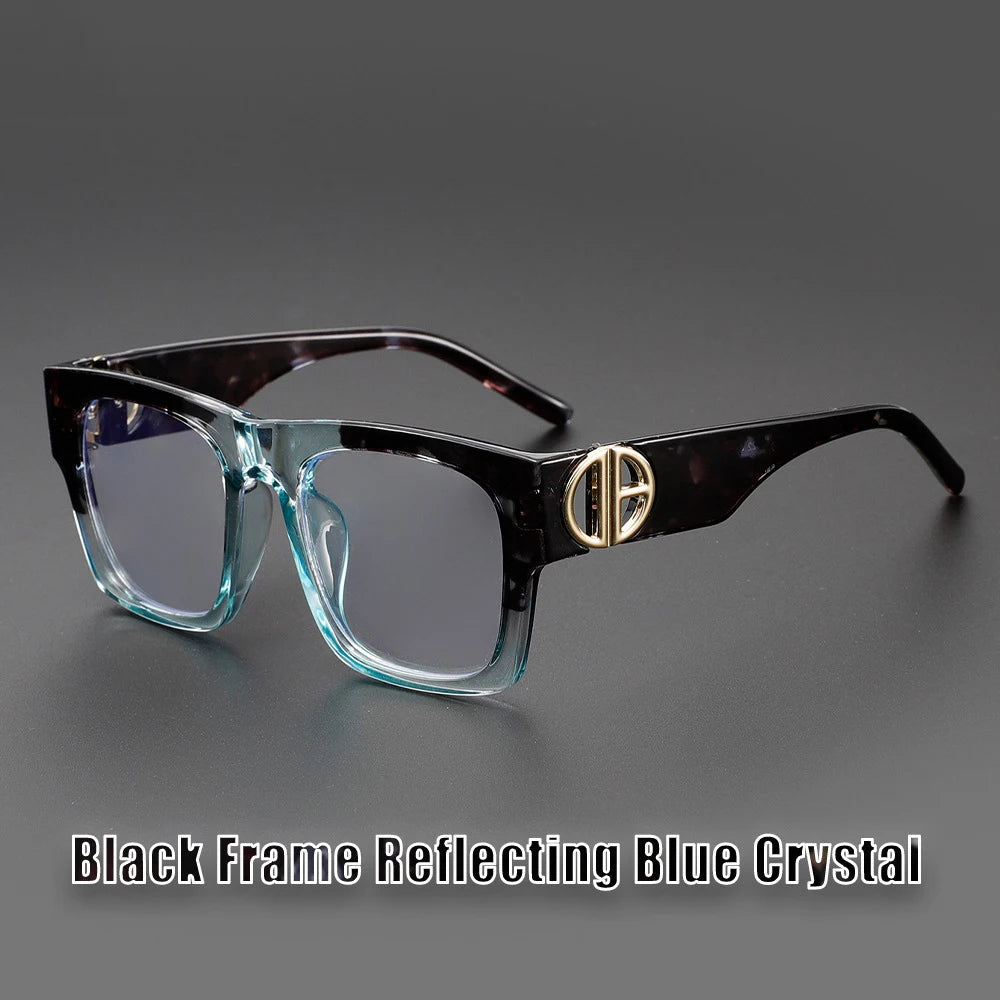 COMPUTER GLASSES / EXECUTIVE Oval Frame Anti Blue Light Blocking Glasses Plastic clear Vintage Women Men Retro Aesthetic Prescription Elegan