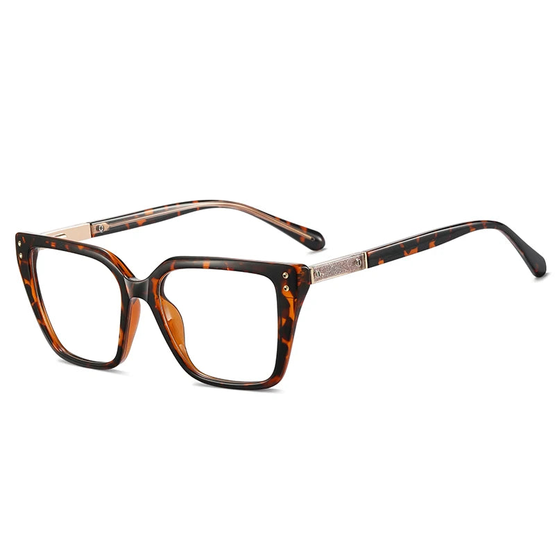 Reading Glasses Anti-Blue Light Women's Classic Square Thick Frame Optical Eyewear for Female