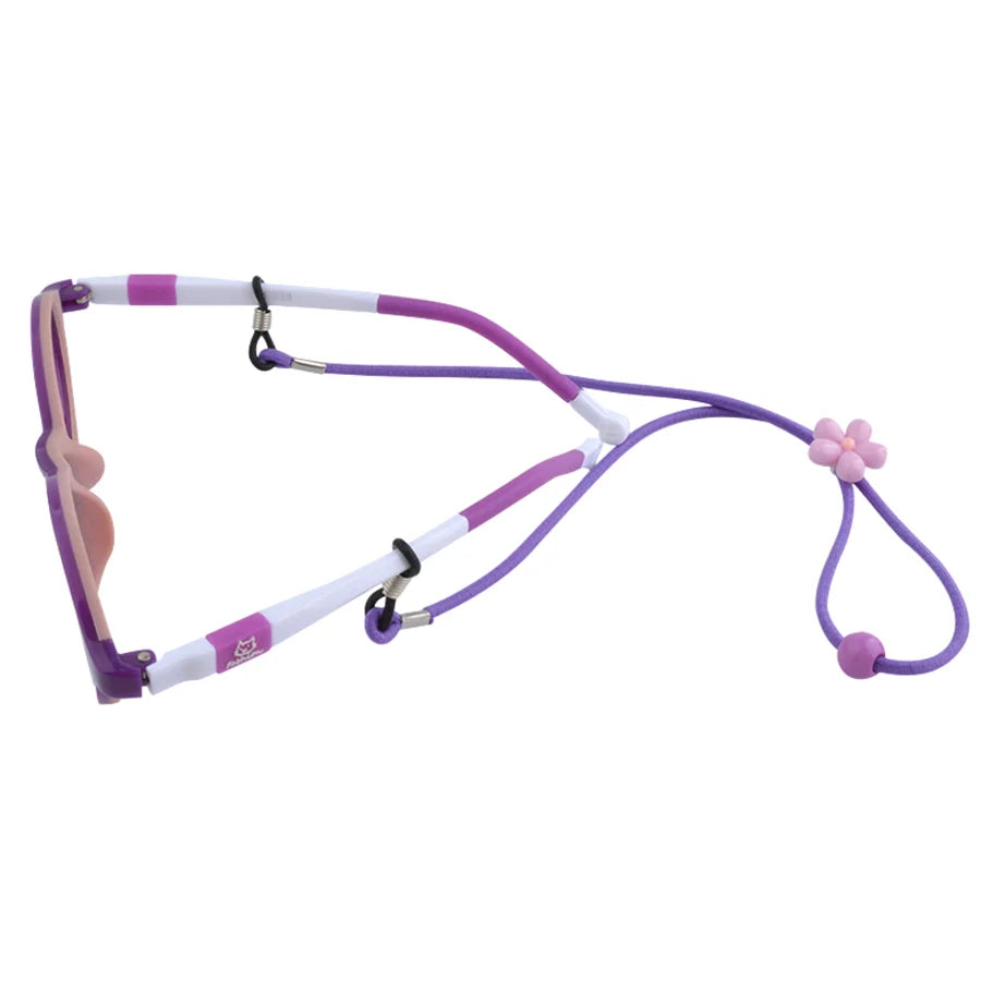 10 pcs Elastic Kids Nylon Sun Glasses cord Anti Slip child Eyeglasses Strap Neck Cord Colorful with flower adjustable button