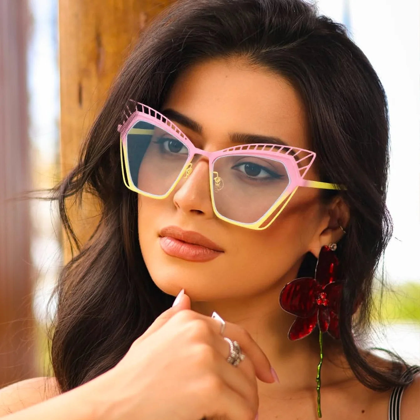 COMPUTER GLASSES / EXECUTIVE Personality Hollowed Cat Eye Anti-blue Glasses 2025 Fashion Metal Decorative Optical Spectacle Eyeglasses Ultra Light Glasses