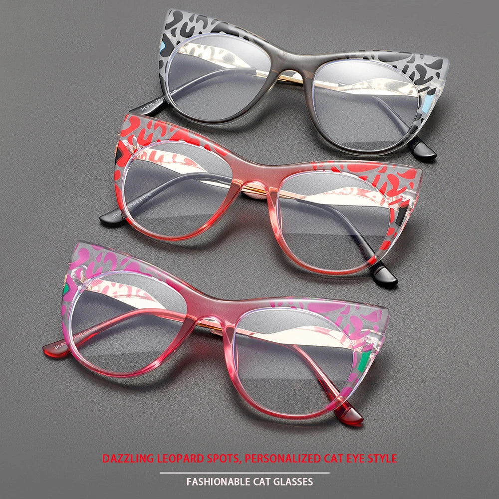 COMPUTER GLASSES / EXECUTIVE Women's Cat Eye Anti Blue Light Glasses Fashion Looking Younger Blue Ray Glasses for Daily Use