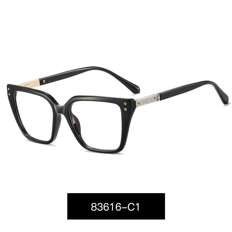 Reading Glasses Anti-Blue Light Women's Classic Square Thick Frame Optical Eyewear for Female