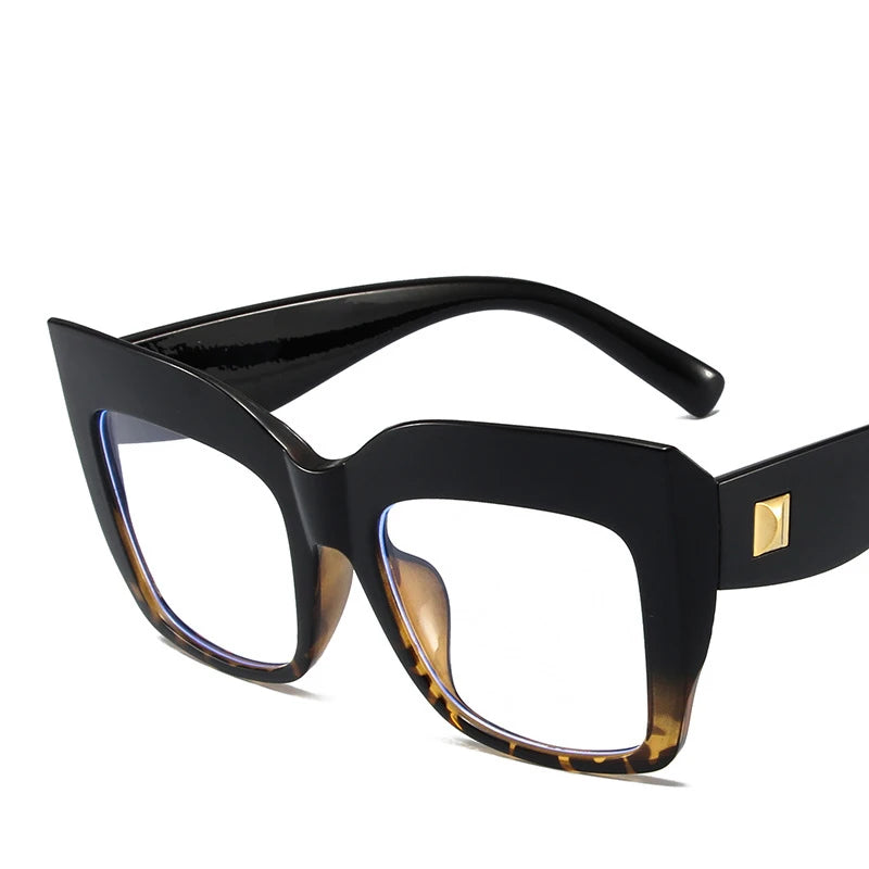 COMPUTER GLASSES / EXECUTIVE Eyeglasses New Fashion Best Selling Ladies Plastic Classic Leopard Frame Anti-blue Light Glasses