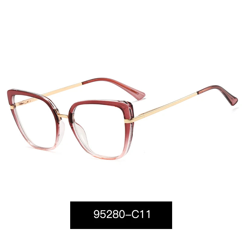 COMPUTER GLASSES / EXECUTIVE Metal Blue Light Blocking Optical Frame Women Optical Glasses