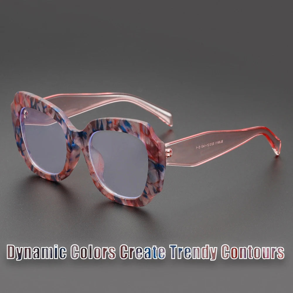 COMPUTER GLASSES / EXECUTIVE Vintage Stylish Oversized Women's Cat Eye Anti Blue Light Glasses Unique Design Clear Lens Blue Ray Glasses