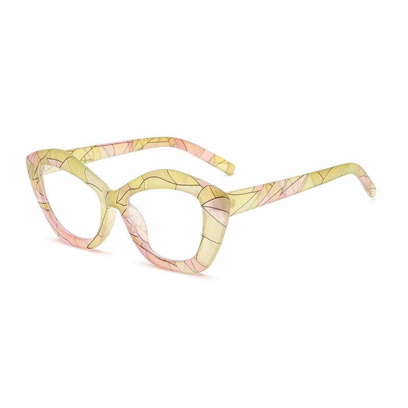New Irregular Marbling AntiCOMPUTER GLASSES / EXECUTIVE -Blue Light Flat Mirror Eyewear Optical Glasses Fashion Designer Spectacle Eyeglasses Frame