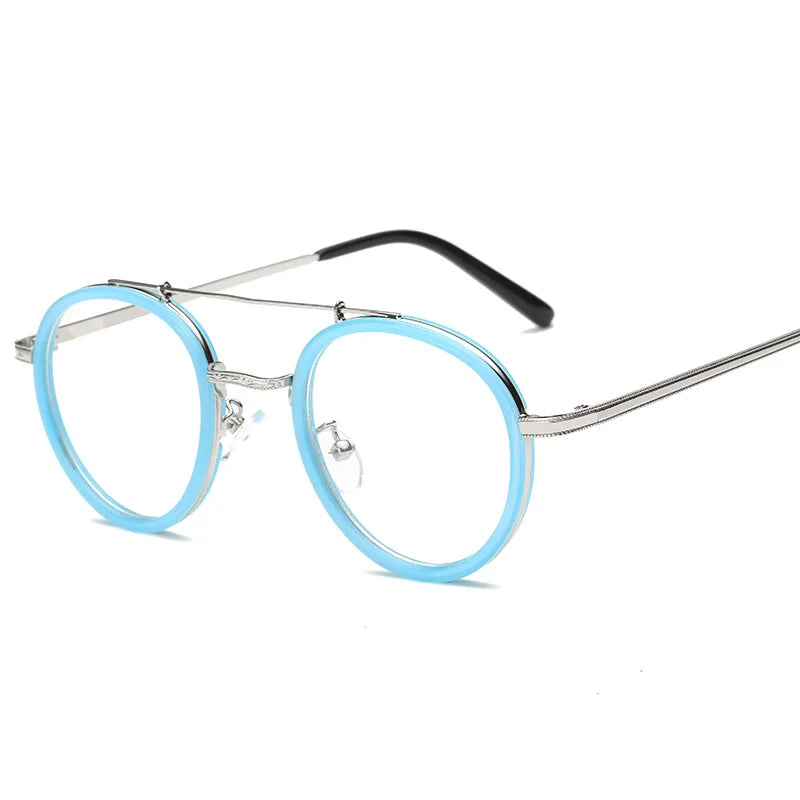 EYGLASSES FRAME EXECUTIVE Vintage Round Women Men Classic Optical Eyeglasses Clear Lens Retro Spectacles Pink Transparent Eyewear