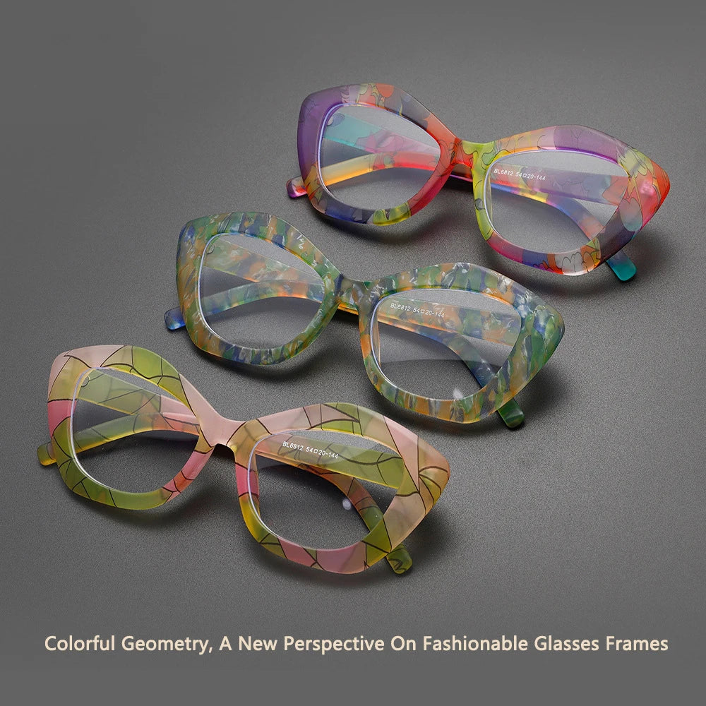 New Irregular Marbling AntiCOMPUTER GLASSES / EXECUTIVE -Blue Light Flat Mirror Eyewear Optical Glasses Fashion Designer Spectacle Eyeglasses Frame