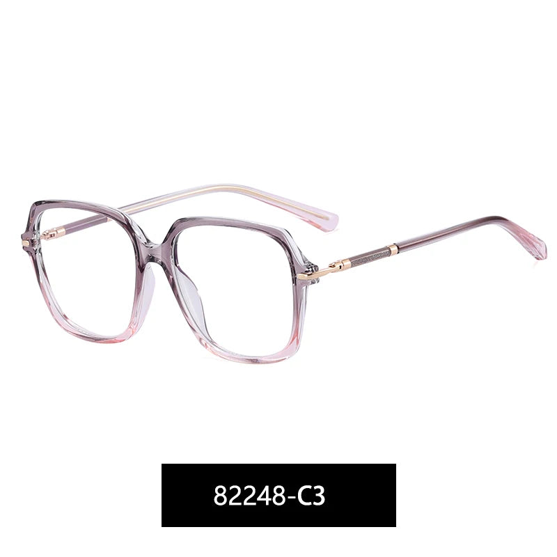 ANTI BLUE LIGHT Women's Luxury Designer Optical Frames Blue Light Blocking Prescription Glasses Rectangle Style Eyewear