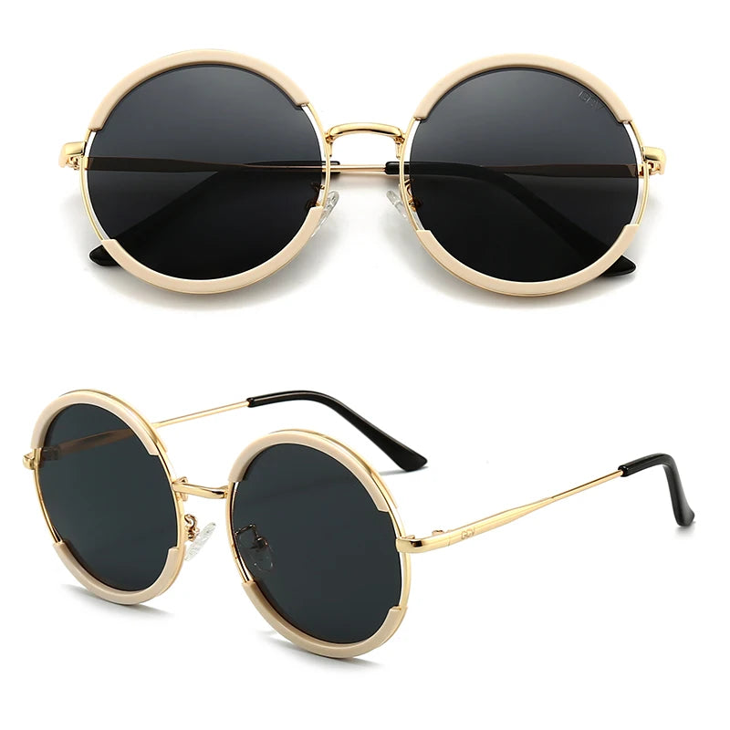2021 GCV Hot Sale Classic Men / Women Sunglasses Round Frame Glasses Fashion Punk Style New Metal Polarized