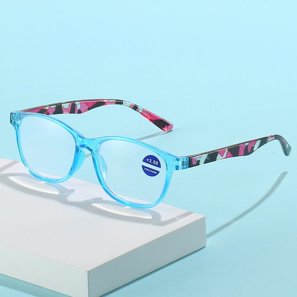 READING GLASSES Frame Slim Eyeglasses Blue Red for Women