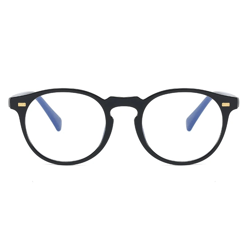 ANTI BLUE LIGHT Round Oval Eyeglasses Frame with Lenses