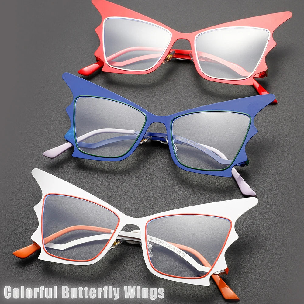 COMPUTER GLASSES / EXECUTIVE Women Myopia Prescription Glasses Hyperopia Reading Glasses Anti Blue Light Cat Eye Glasses Optical Eyeglasses Frame