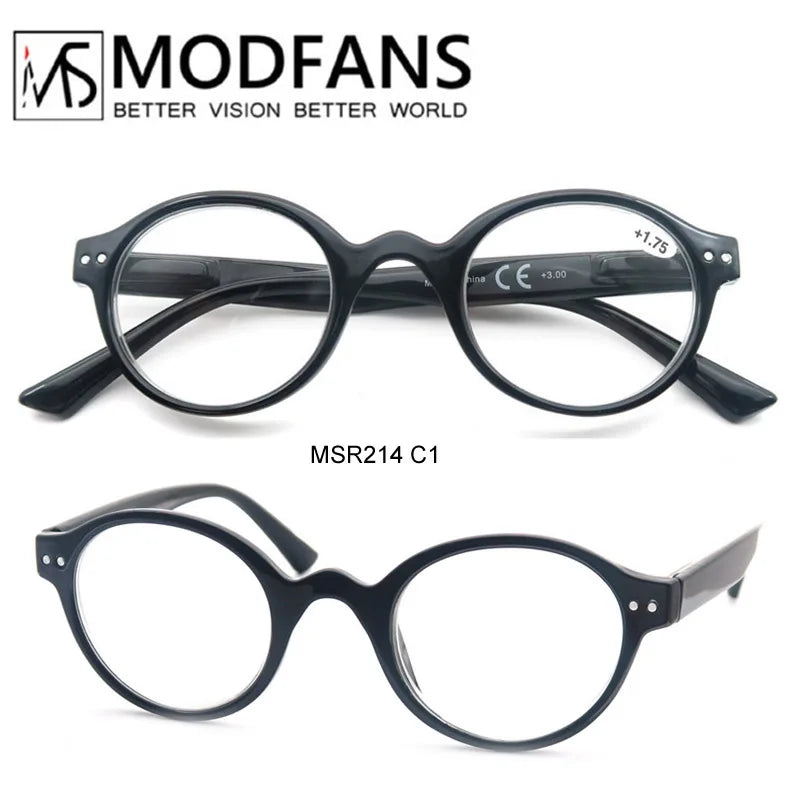Reading Glasses for Men Women Classic Round Readers Eyeglasses High Qulity Spring Hinge Hyperopic Presbyopia +1.0 to +4.0