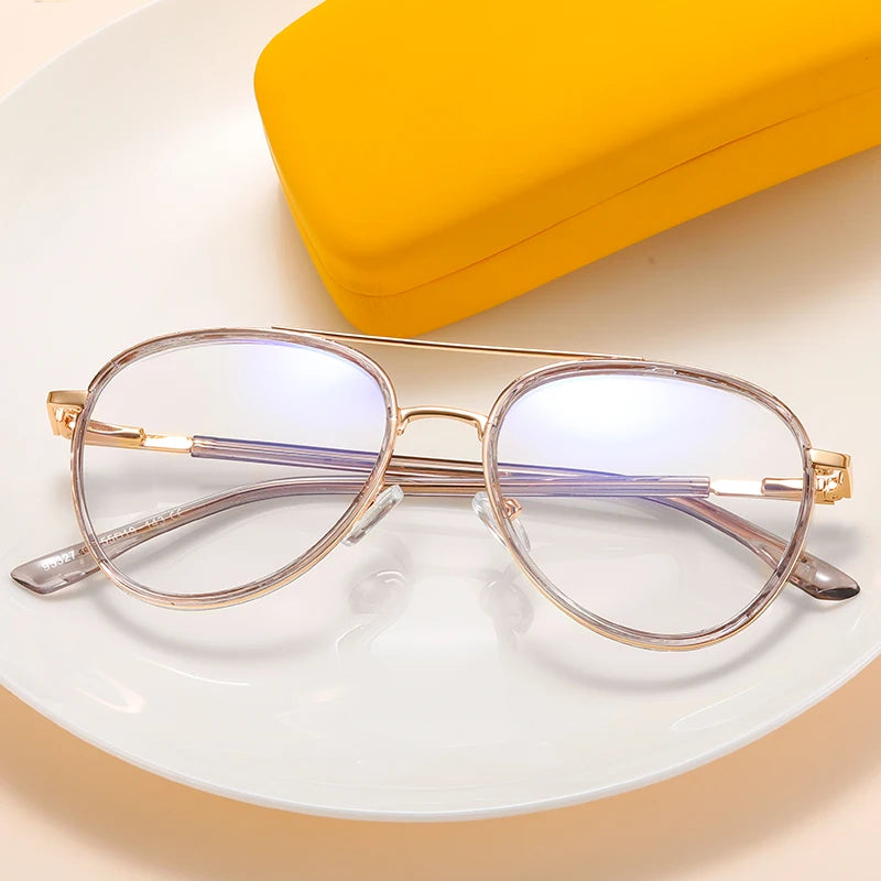 COMPUTER GLASSES / EXECUTIVE Woman New Fashion Transparent High Quality Crystal Oversized Women's Glasses Frame Eyeglasses Oculos